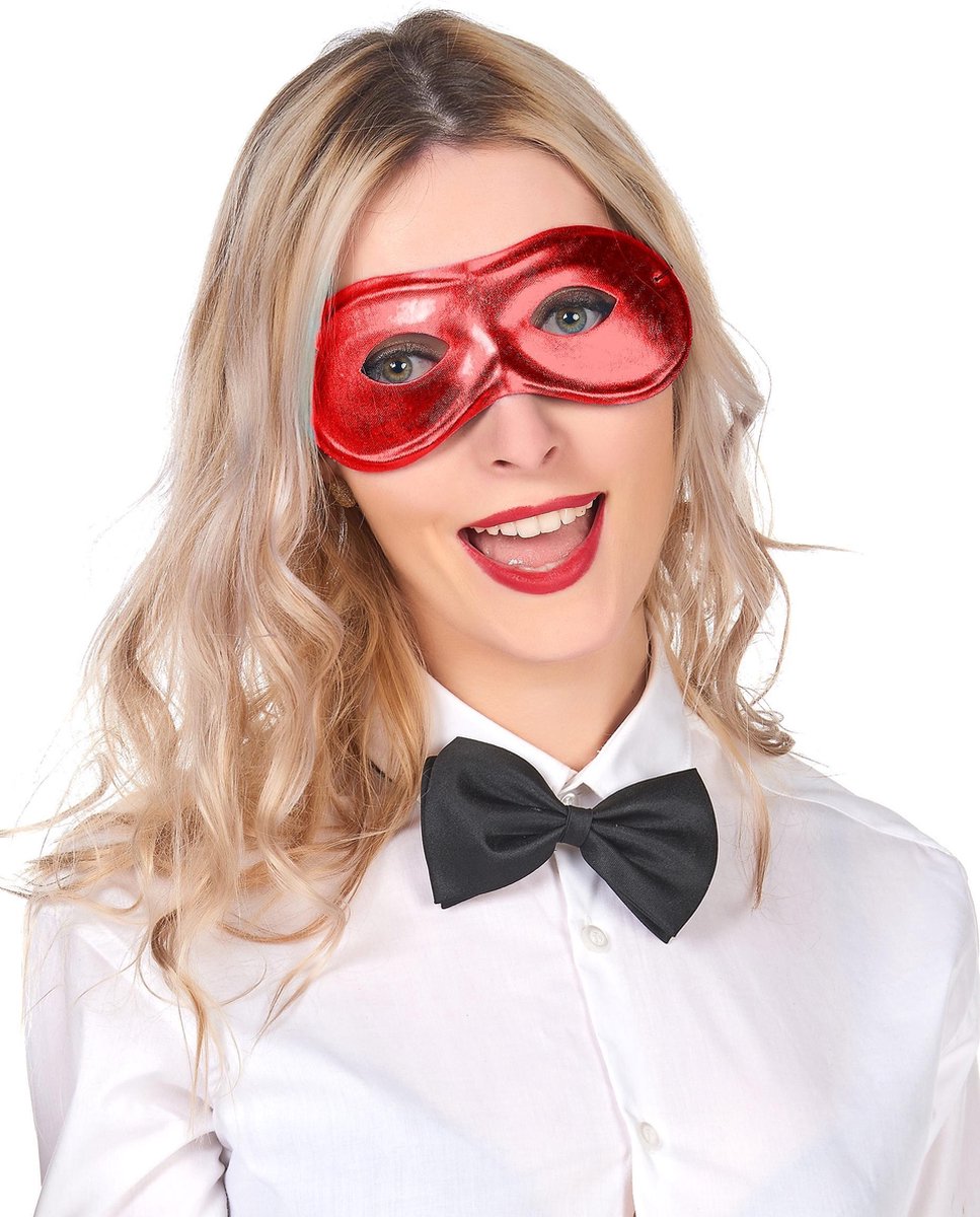   - Metaal-rood masker voor volwassenen -   > Masquerade masker